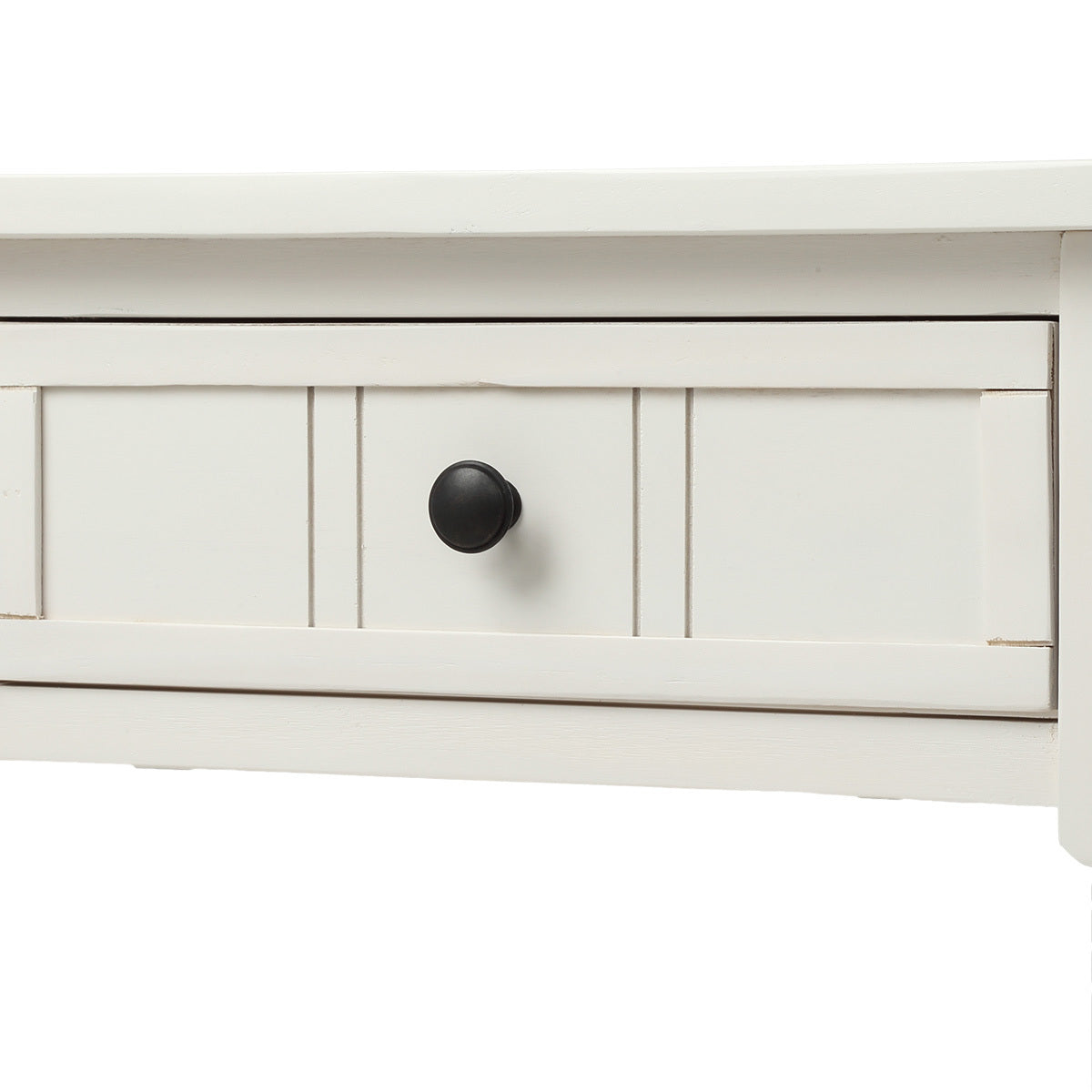 Trexm Daisy Series Console Table - Ivory White