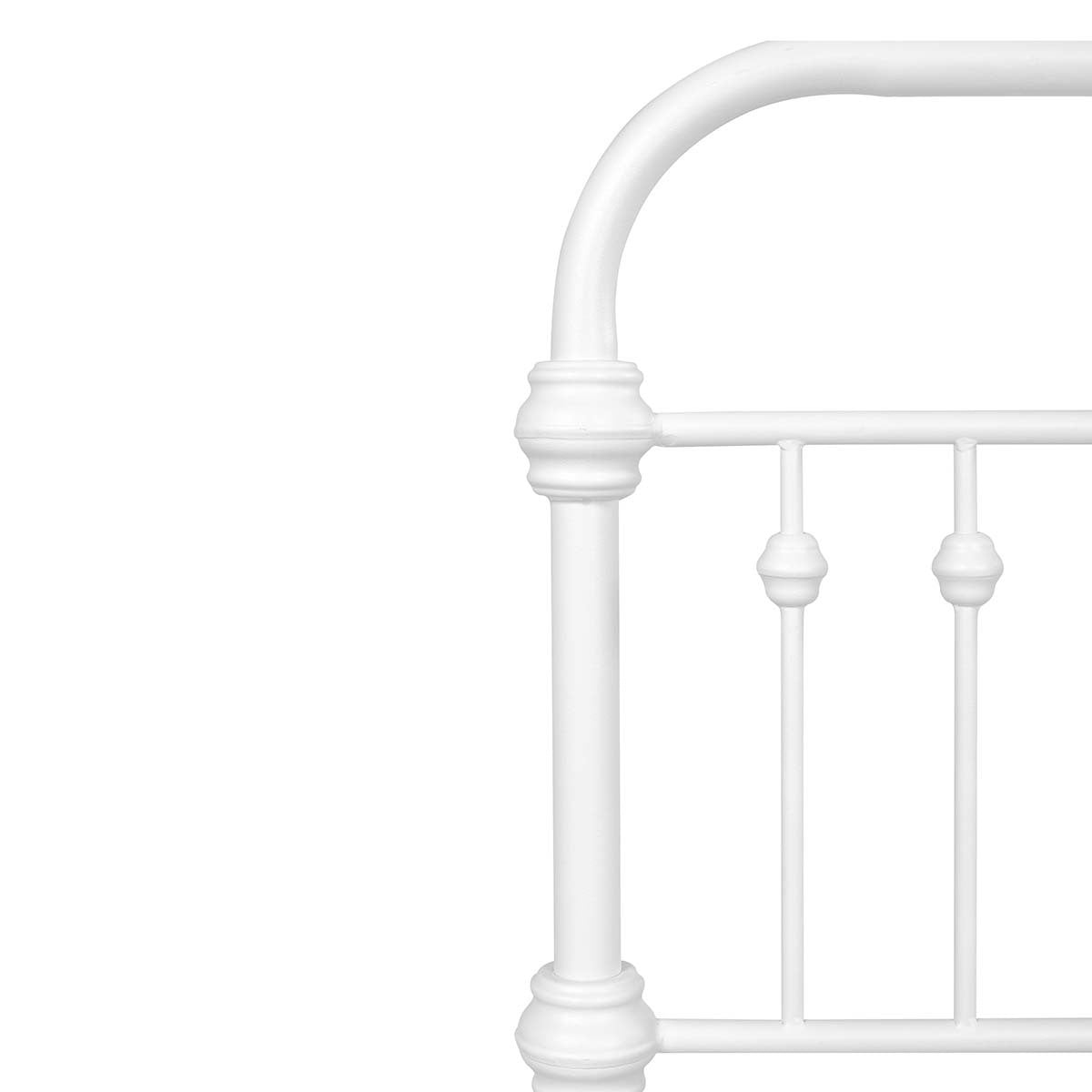 Farmhouse Metal Bed Frame Queen - WHITE