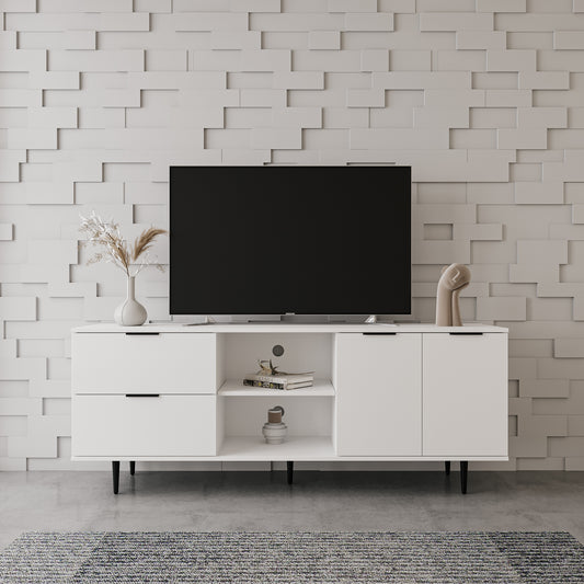 TV Stand Use in Living Room Furniture , high quality particle board,White