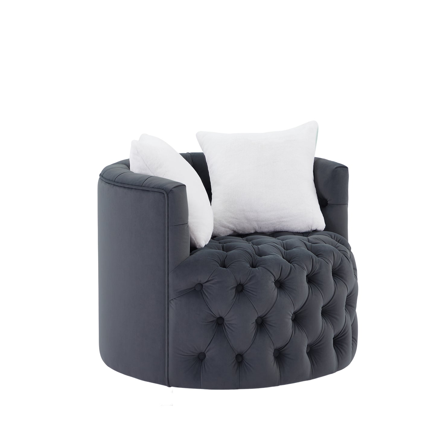 Ceianna Upholstered Swivel Barrel Chair