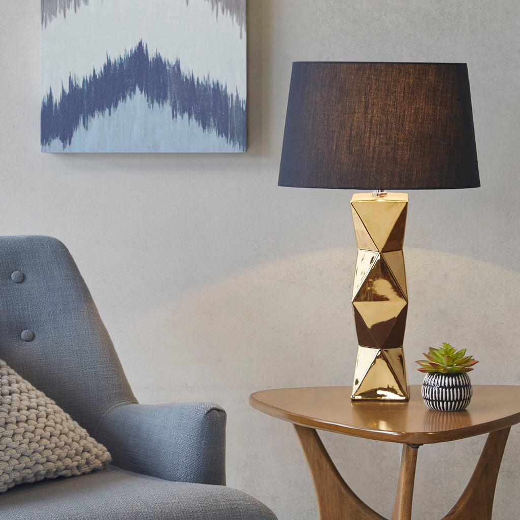 Kenlyn Geometric Ceramic Table Lamp