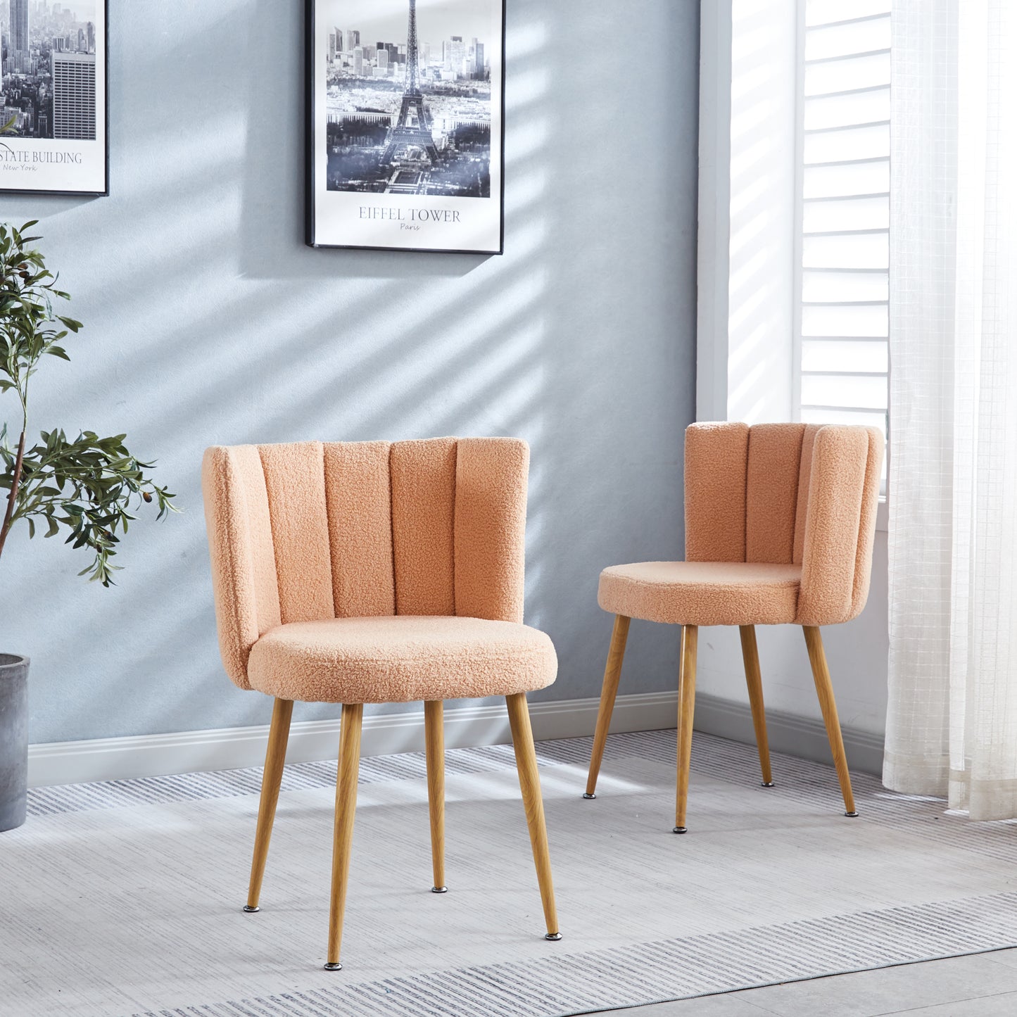 Quintin Modern Beige Dining Chair(set of 2 )