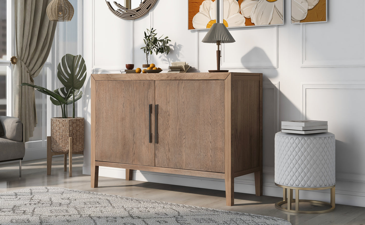 U-Style Storage Cabinet Sideboard Wooden Cabinet