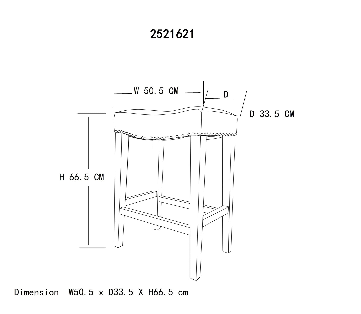 White Leather Barstool Set of 2