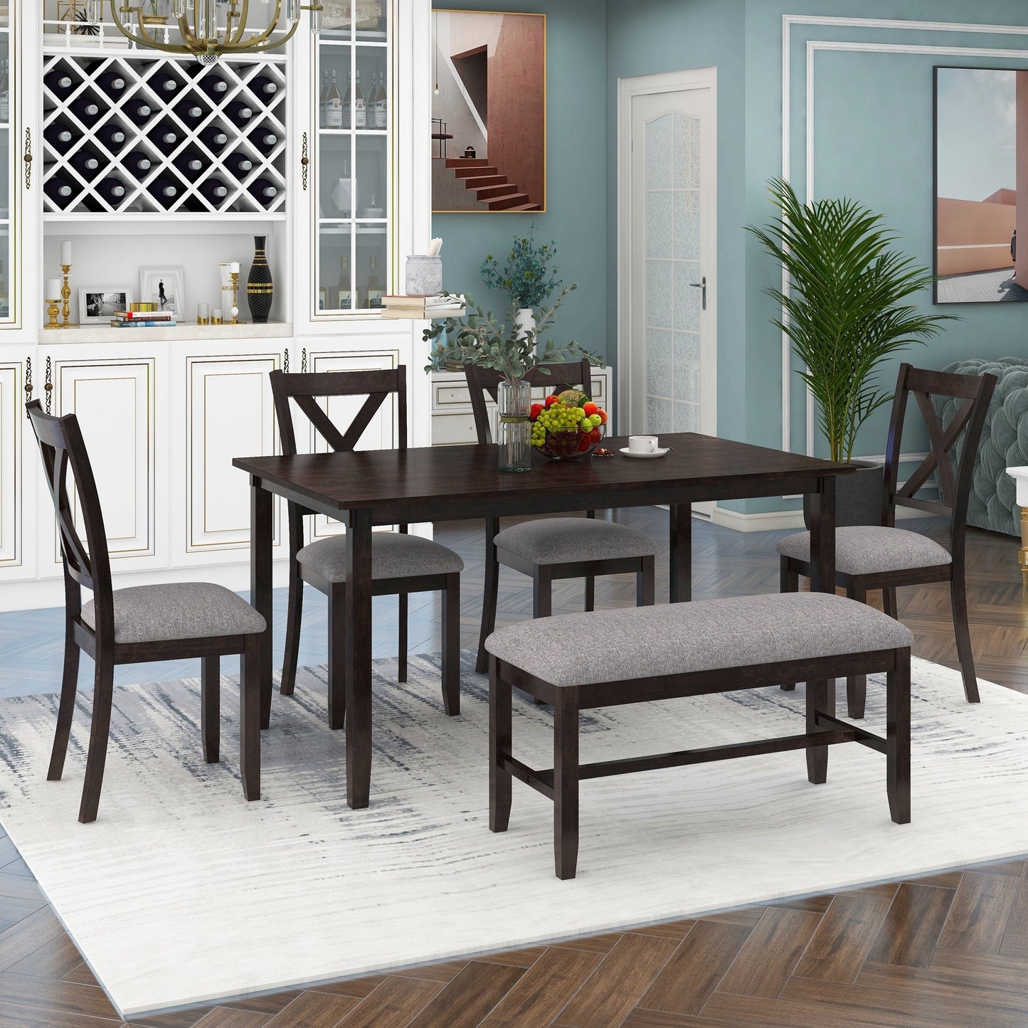 Selen 6-Piece Kitchen Dining Table Set