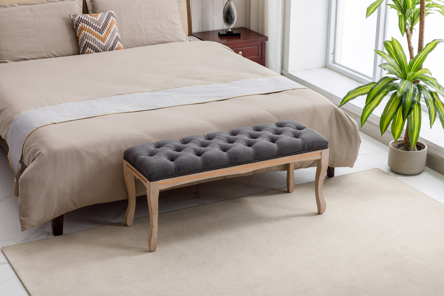 Weston Upholstered Tufted Bench