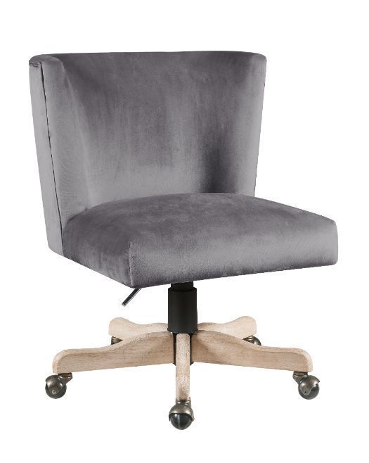 Cliasca Office Chair, Gray Velvet