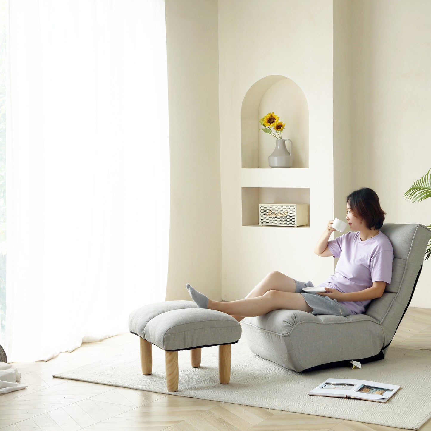 Gaming Chare, Foldable & Reclining , Grey