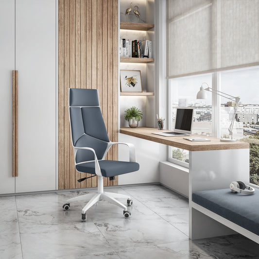 Yeshin Office Chair, Grey/White