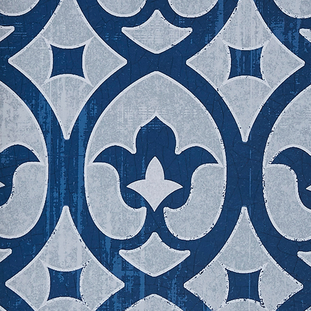 Ornos Tiles Distressed Navy Blue Medallion 3-piece Wall Decor Set