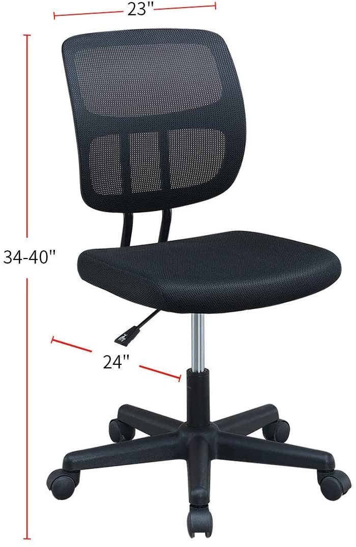 Quin Black Mesh Desk Chair