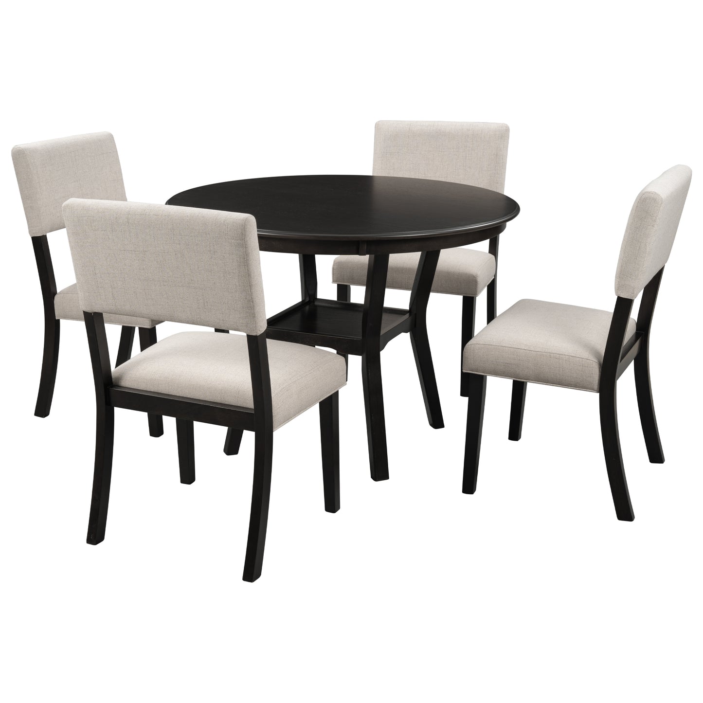 Marta Round 5-Piece Kitchen Dining Table Set