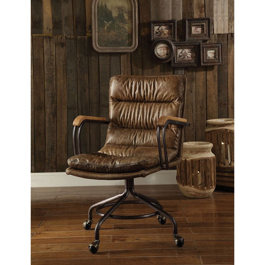 Office Chair in Vintage Whiskey, Top Grain Leather
