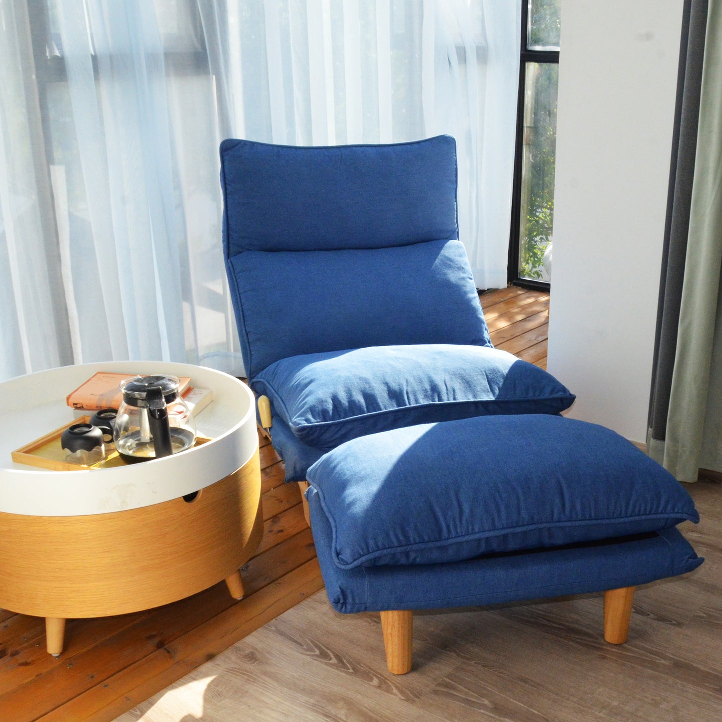 Reclining Floor Game Chair in Blue