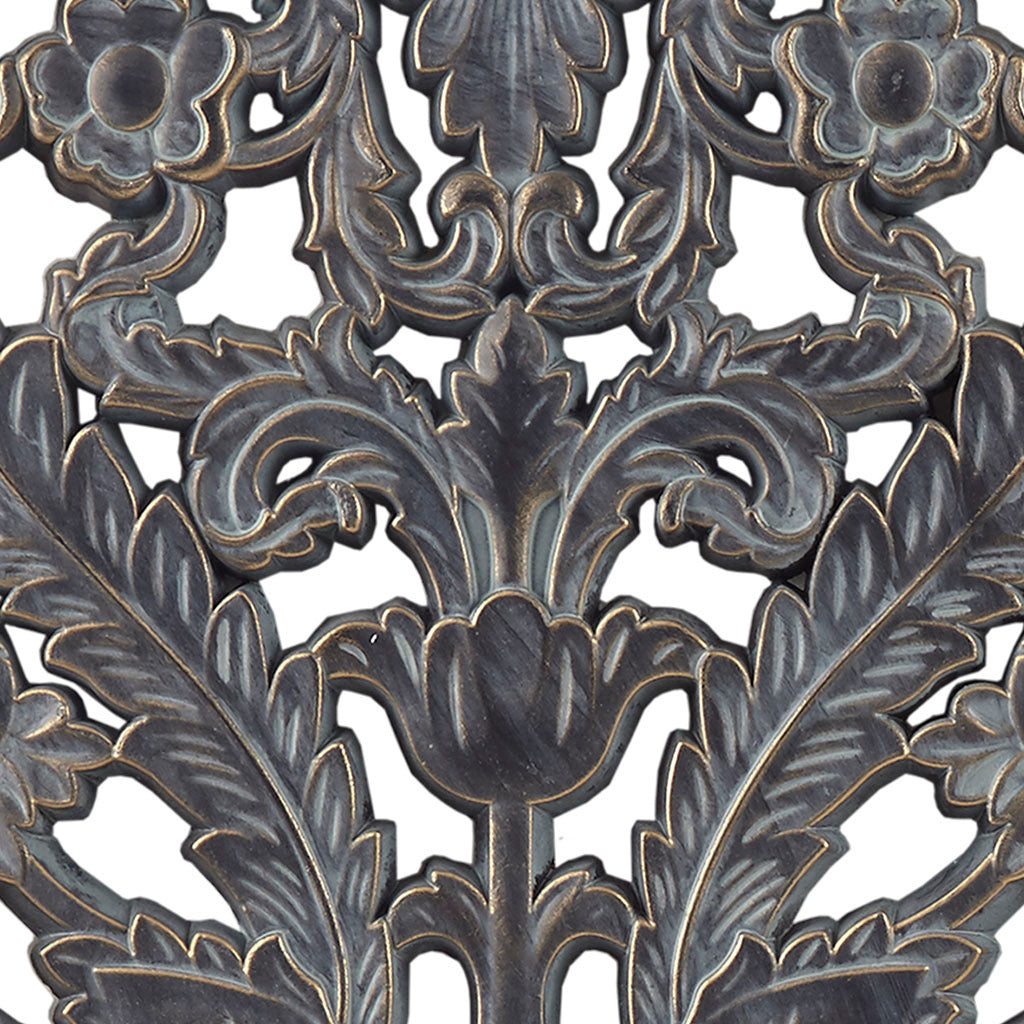 Botanical Panel Distressed Carved Wood 2-piece Wall Decor Set