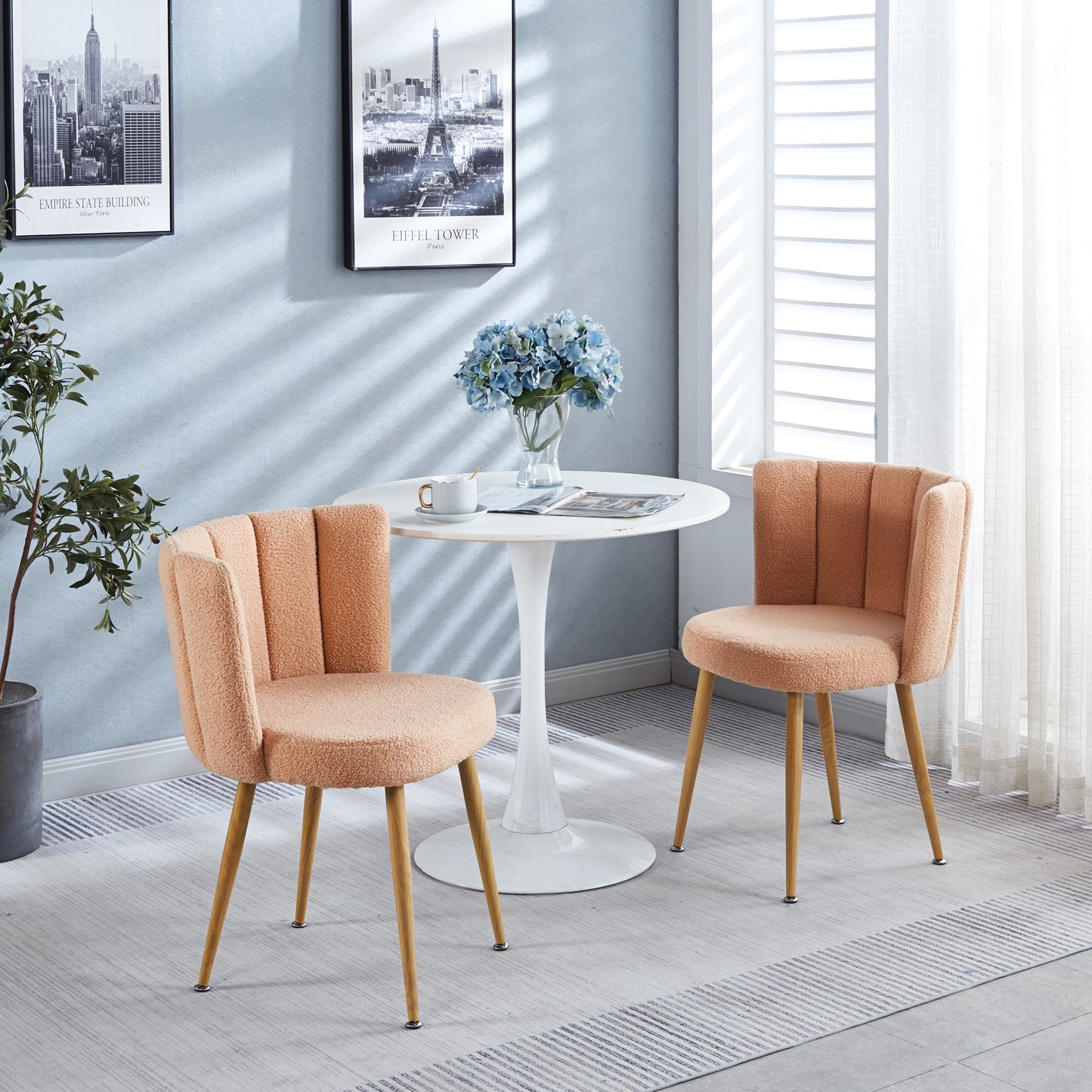 Quintin Modern Beige Dining Chair(set of 2 )