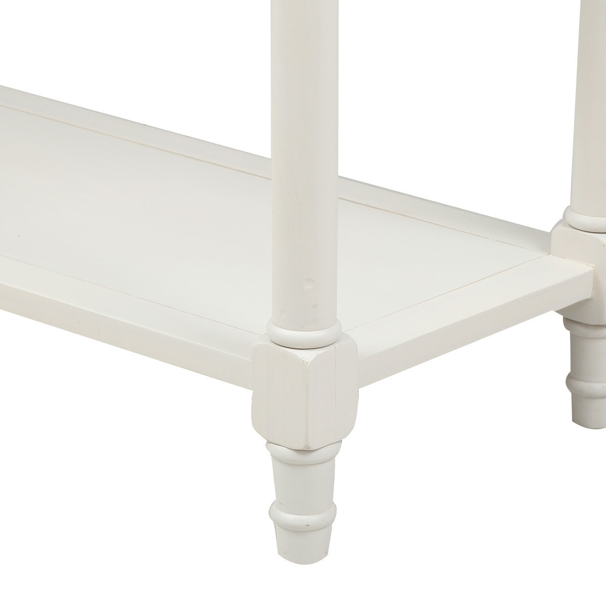 Trexm Daisy Series Console Table - Ivory White