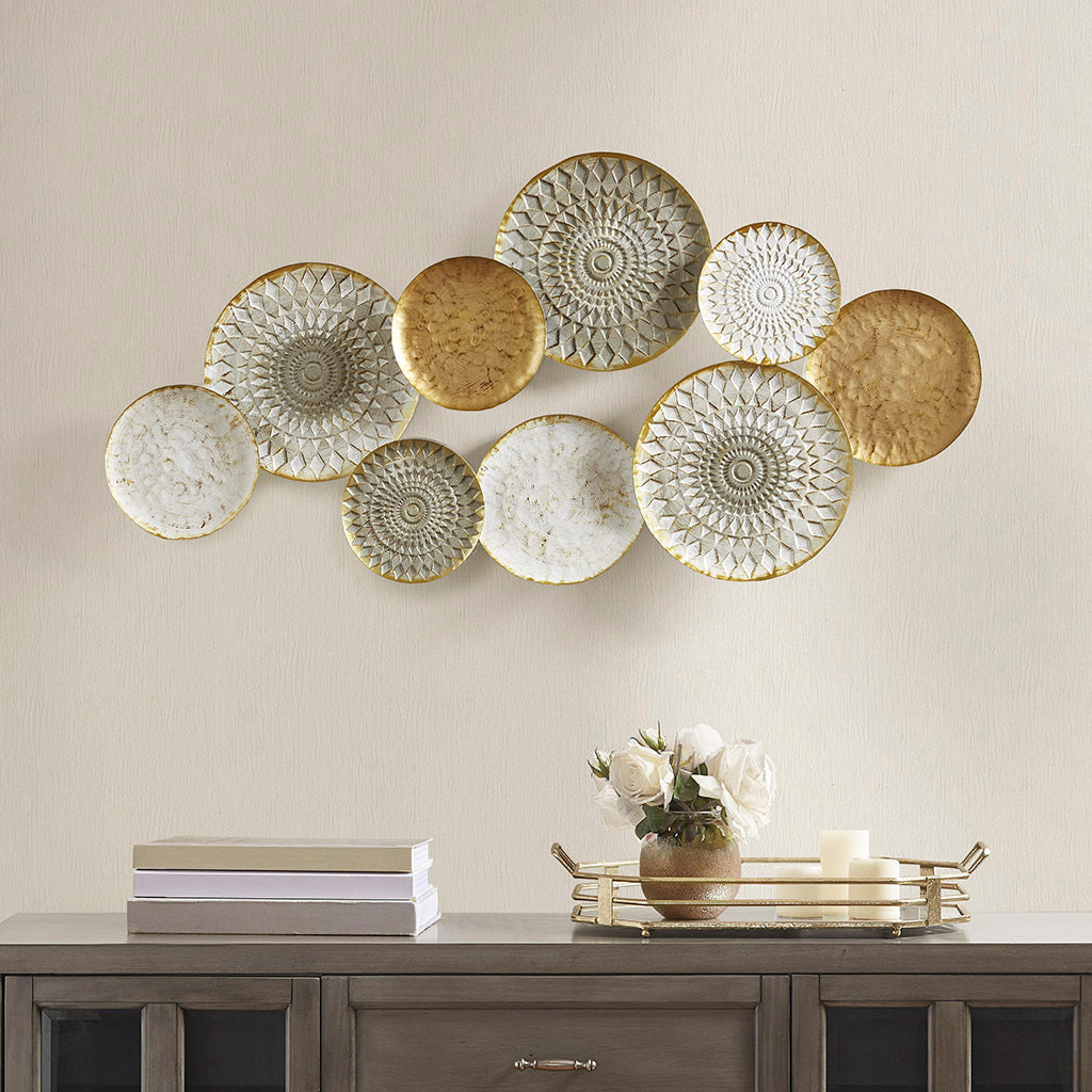 Legion Multi-colored Geometric Metal Discs Wall Decor