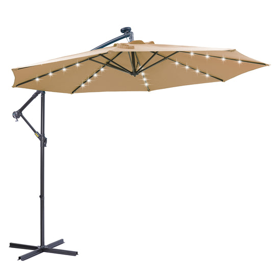10ft Outdoor Solar LED Patio Umbrella 32LED