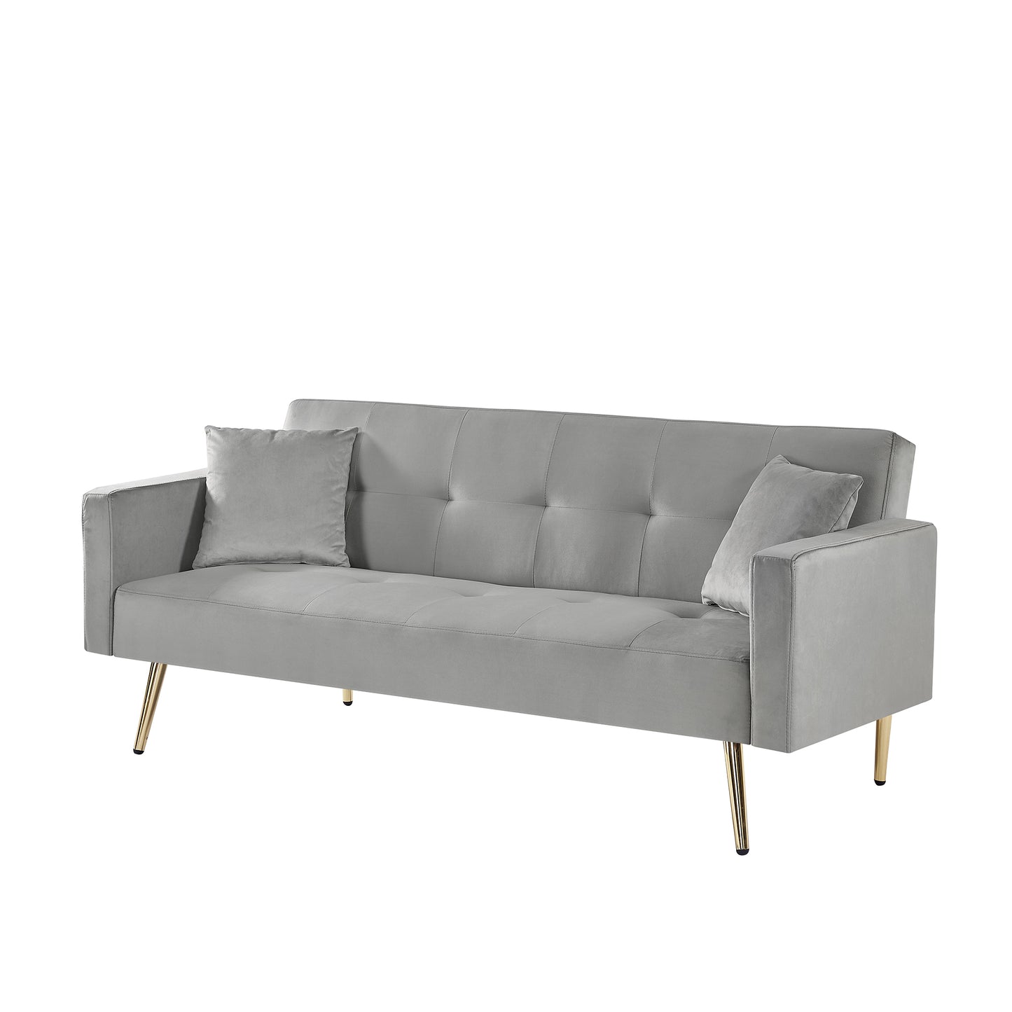 Gray Velvet Sofa Bed