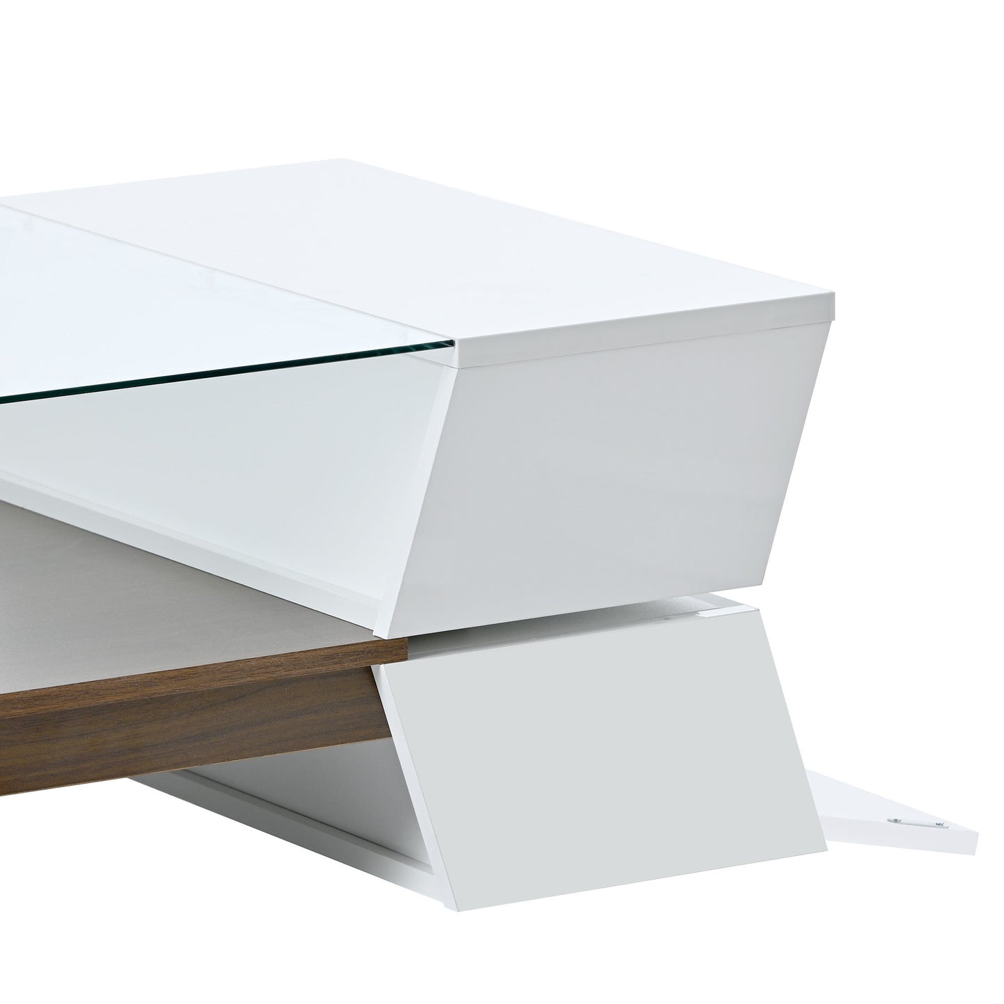 Modernist 2-Tier Center Table for Living Room- White