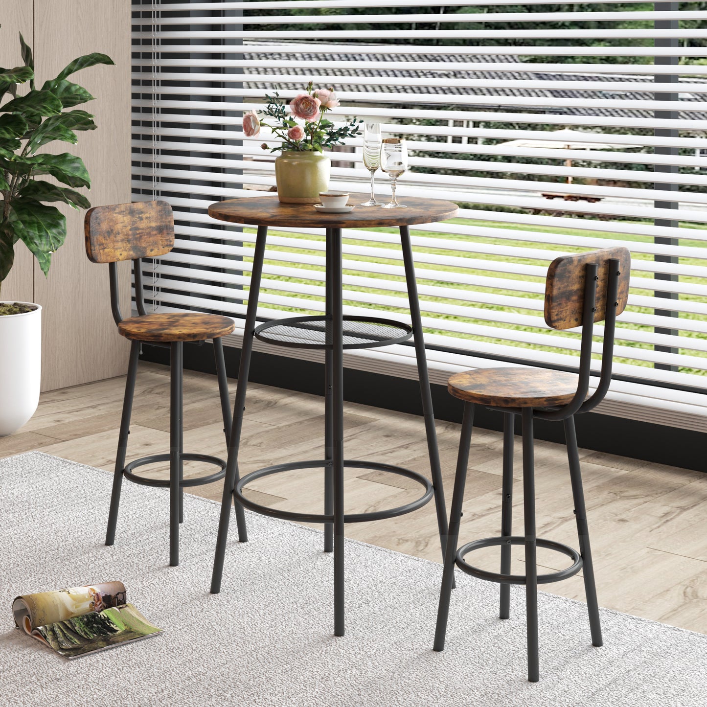 Bar Table with 2 Bar Stools