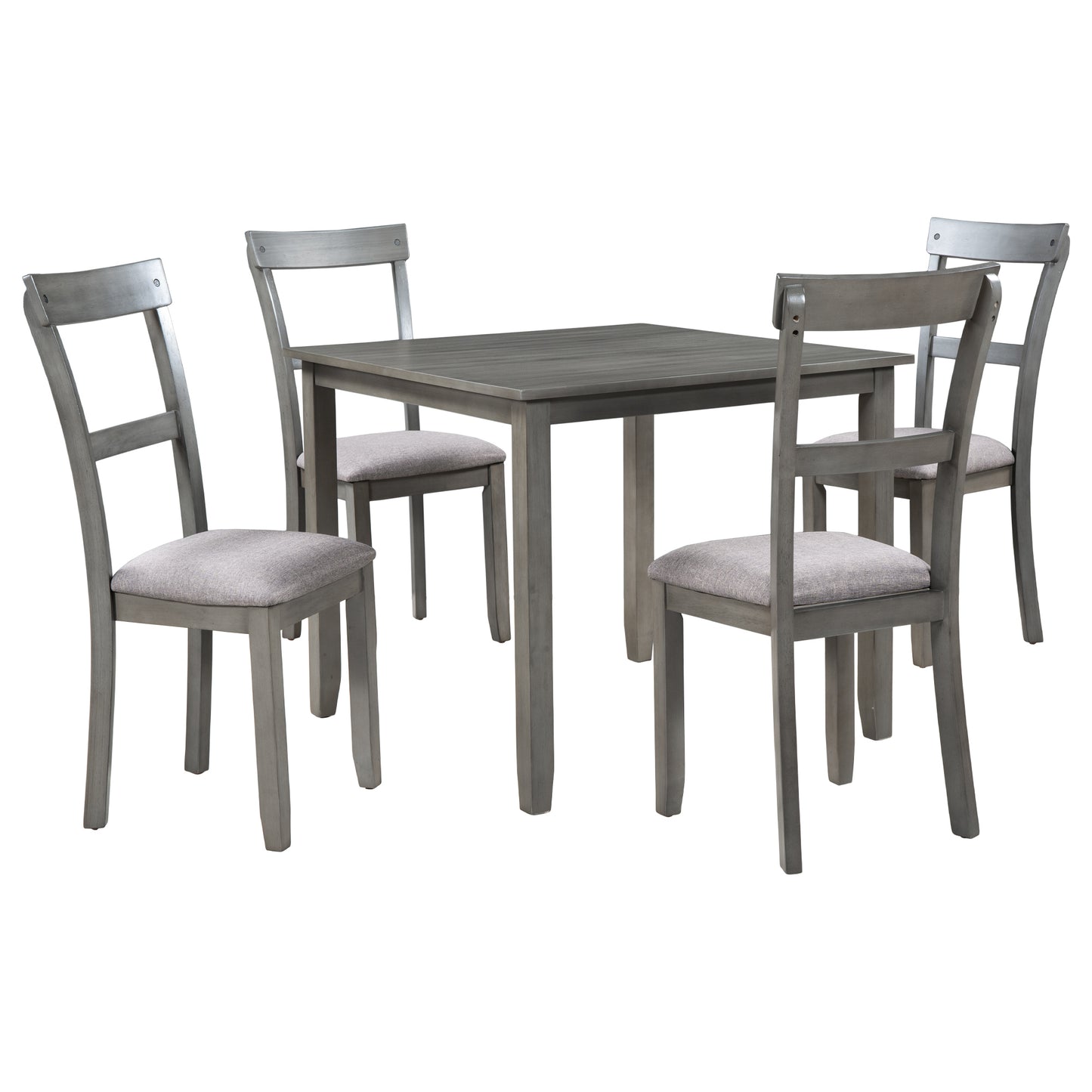 Trex 5 Piece Dining Table Set (Grey)