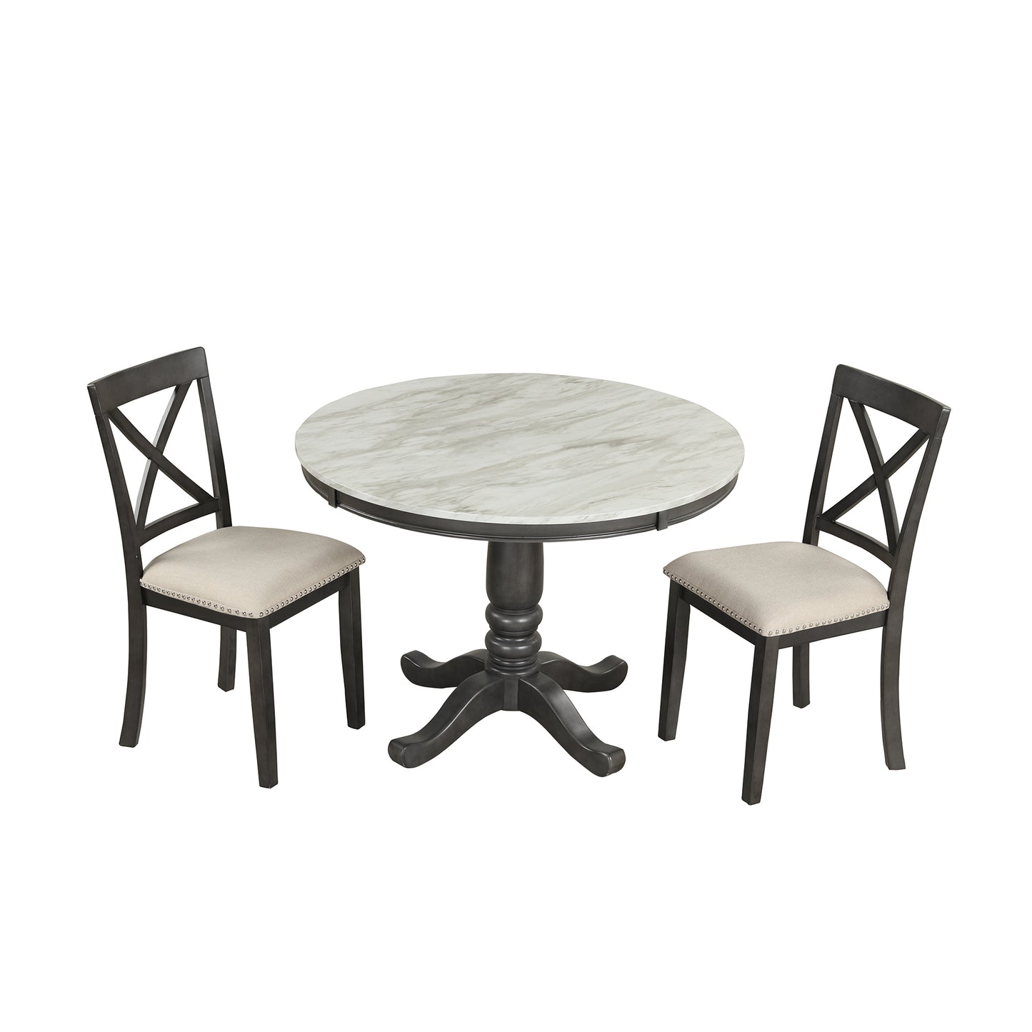 Orisfur 5 Pieces Dining Table and Chairs Set f