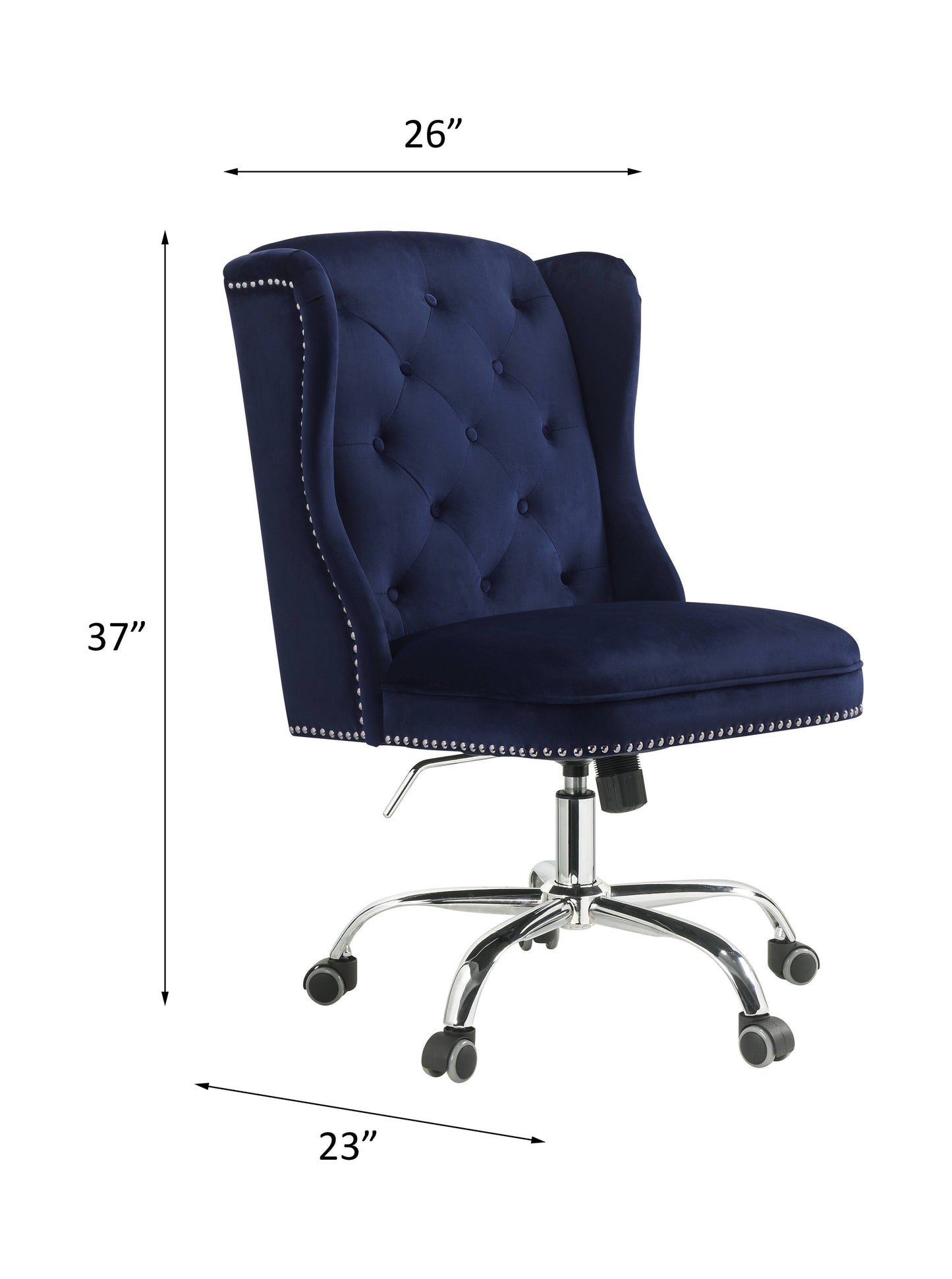 Jamesia Office Chair Midnight Blue Velvet