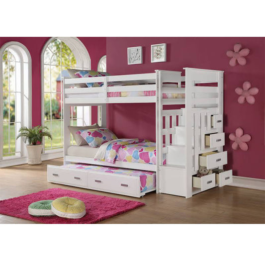 ACME Allentown Bunk Bed in White - Twin