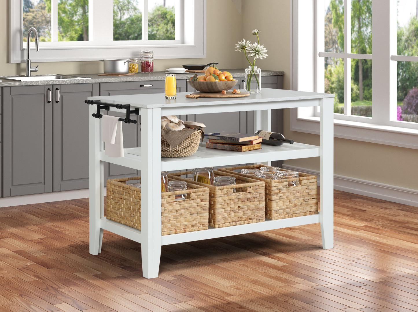 ACME Sezye Kitchen Island  in White Finish