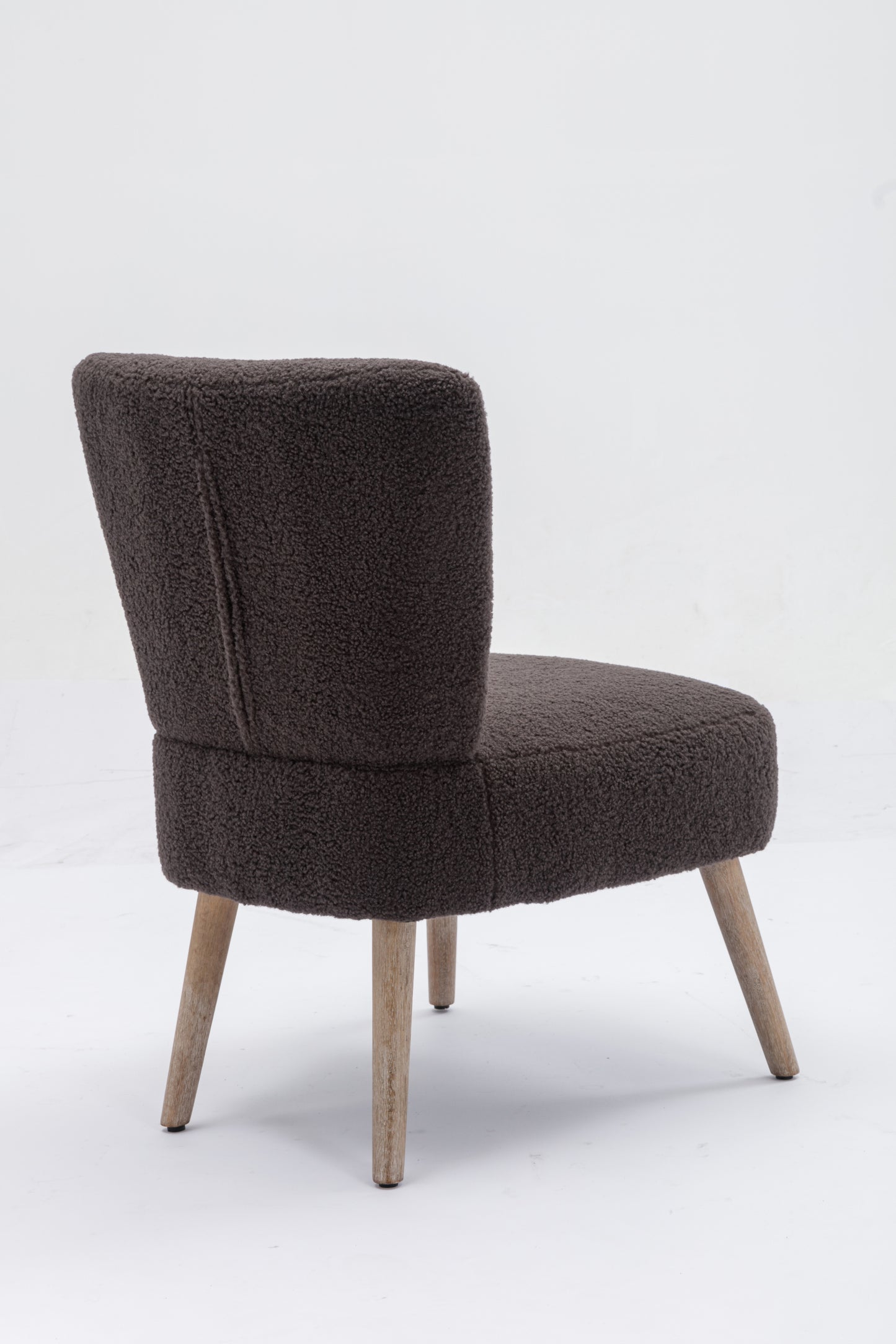 Robert Teddy Fabric Button Accent Slipper Chair