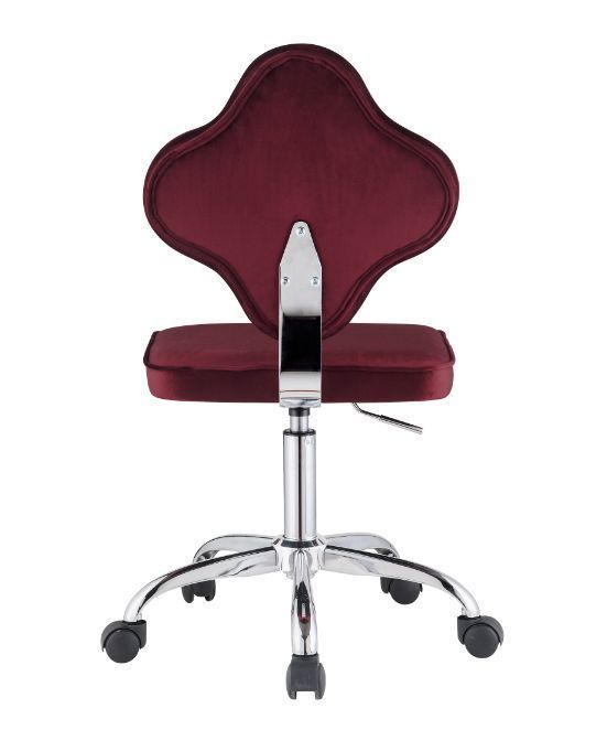 Clover Office Chair Red Velvet