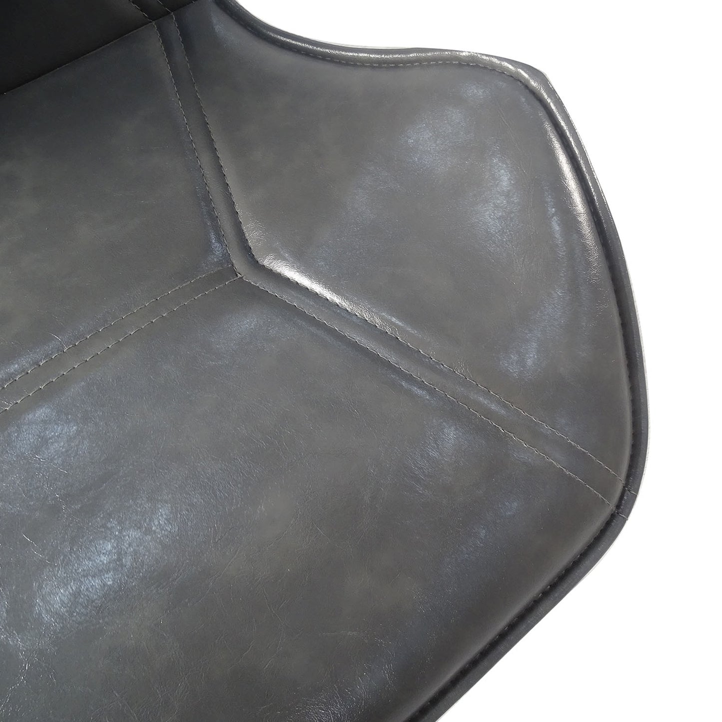 Leather Bar Chair Set of 2 - Gray