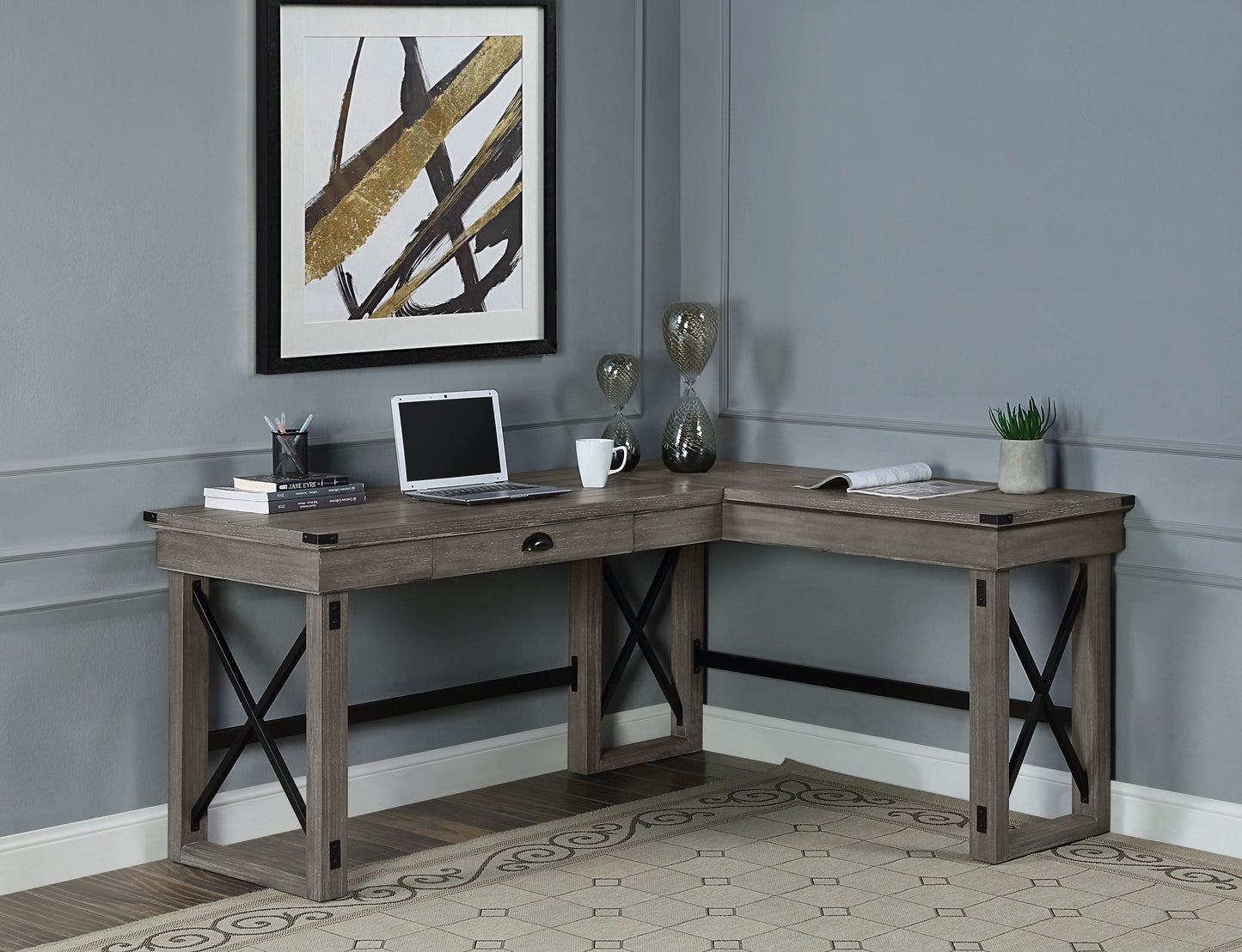 Writing Desk w/Lift Top in Weathered Gray Finish