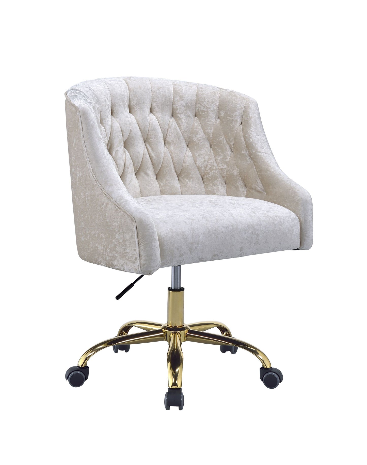 Levian Office Chair in Vintage Cream Velvet & Gold