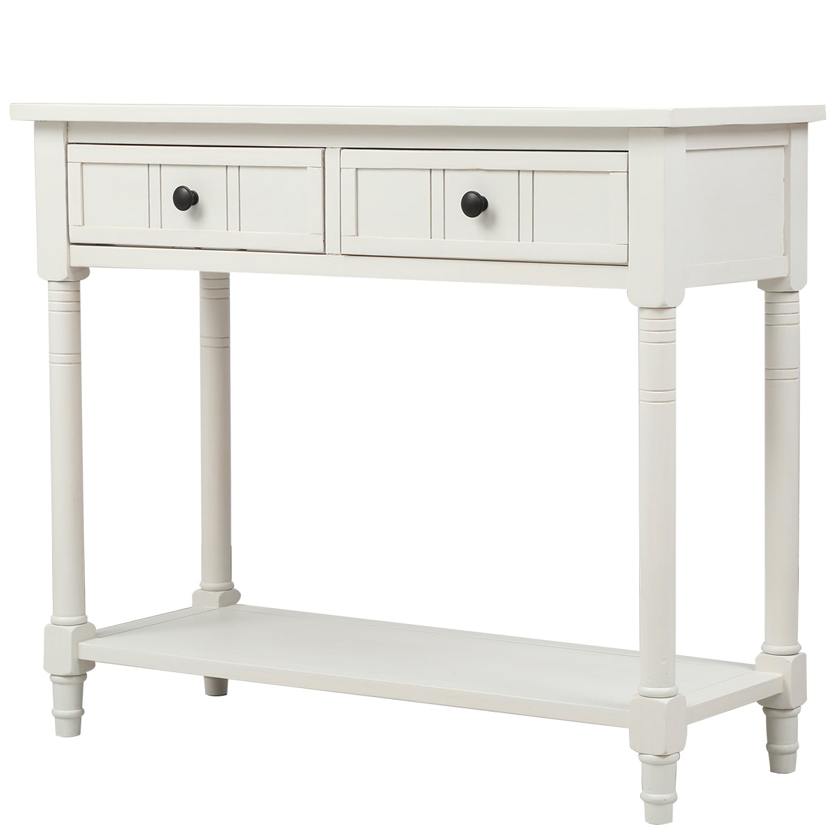 Trexm Daisy Series Console Table - Ivory White