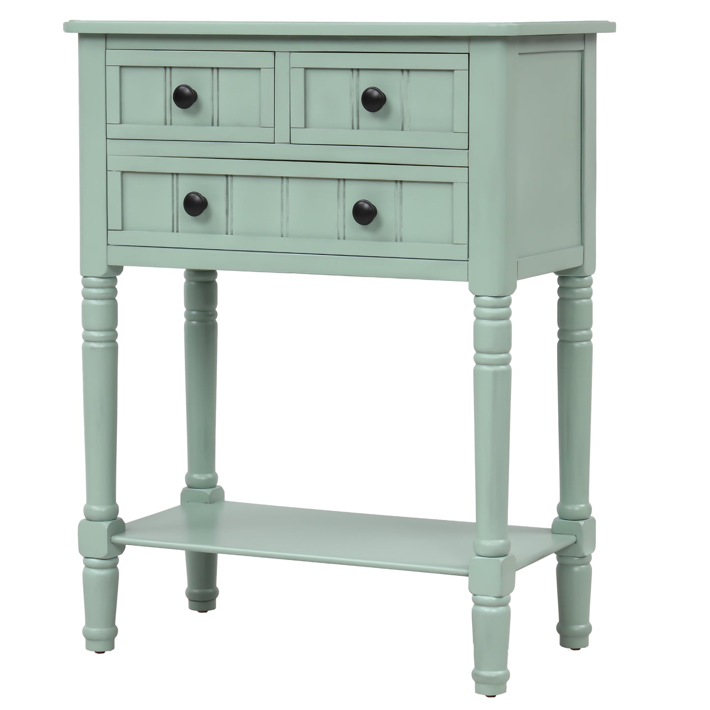 TREXM Narrow Console Table for Living Room Easy Assembly - Antique Blue