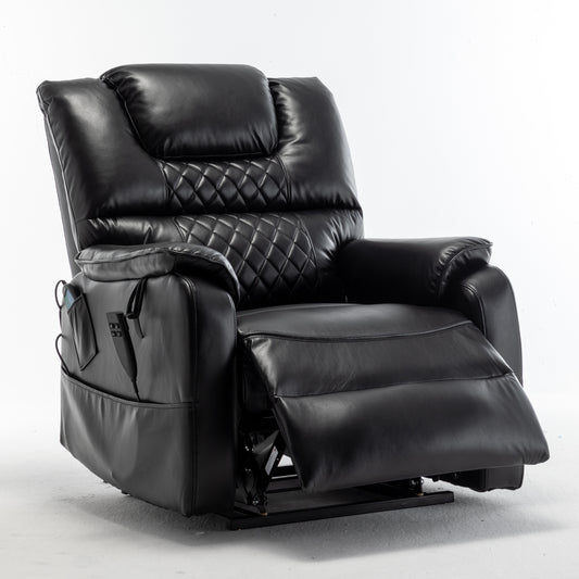 Lift chair w/ power supply (180 degree lying flat), Black