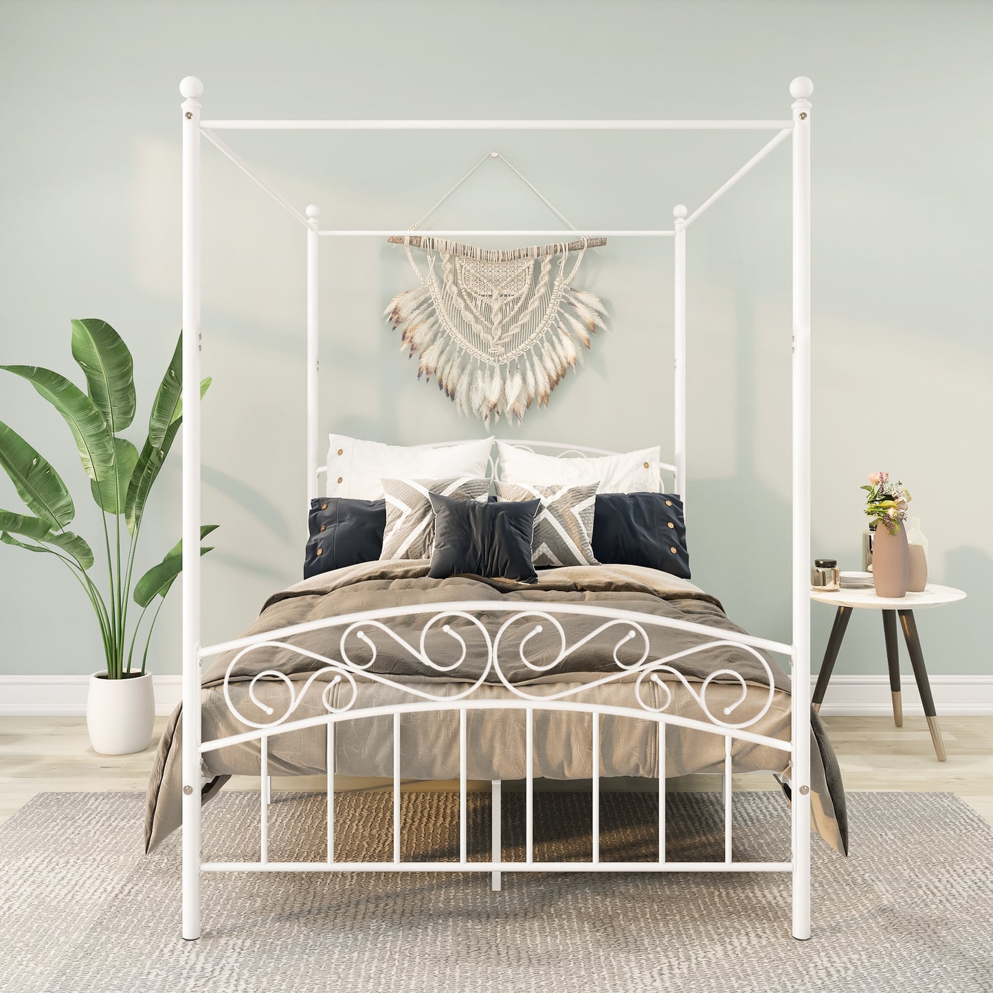 Full Size Metal Canopy Bed