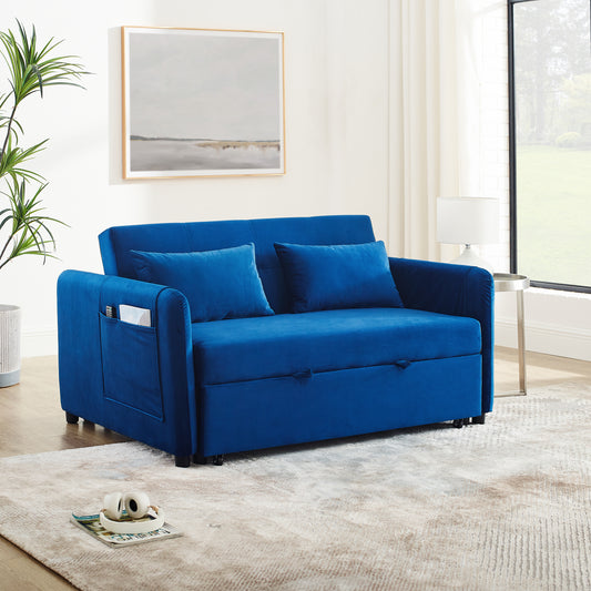 3-in-1 Versatile Velvet Double Convertible Sofa Bed