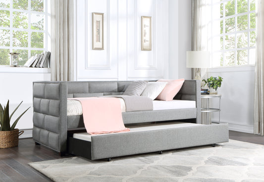ACME Ebbo Daybed & Trundle Gray Fabric