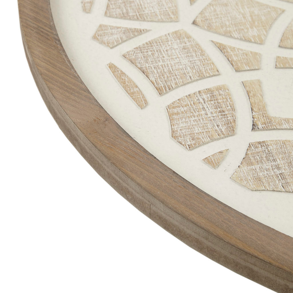 Leah Round Two-tone Medallion Wall Decor