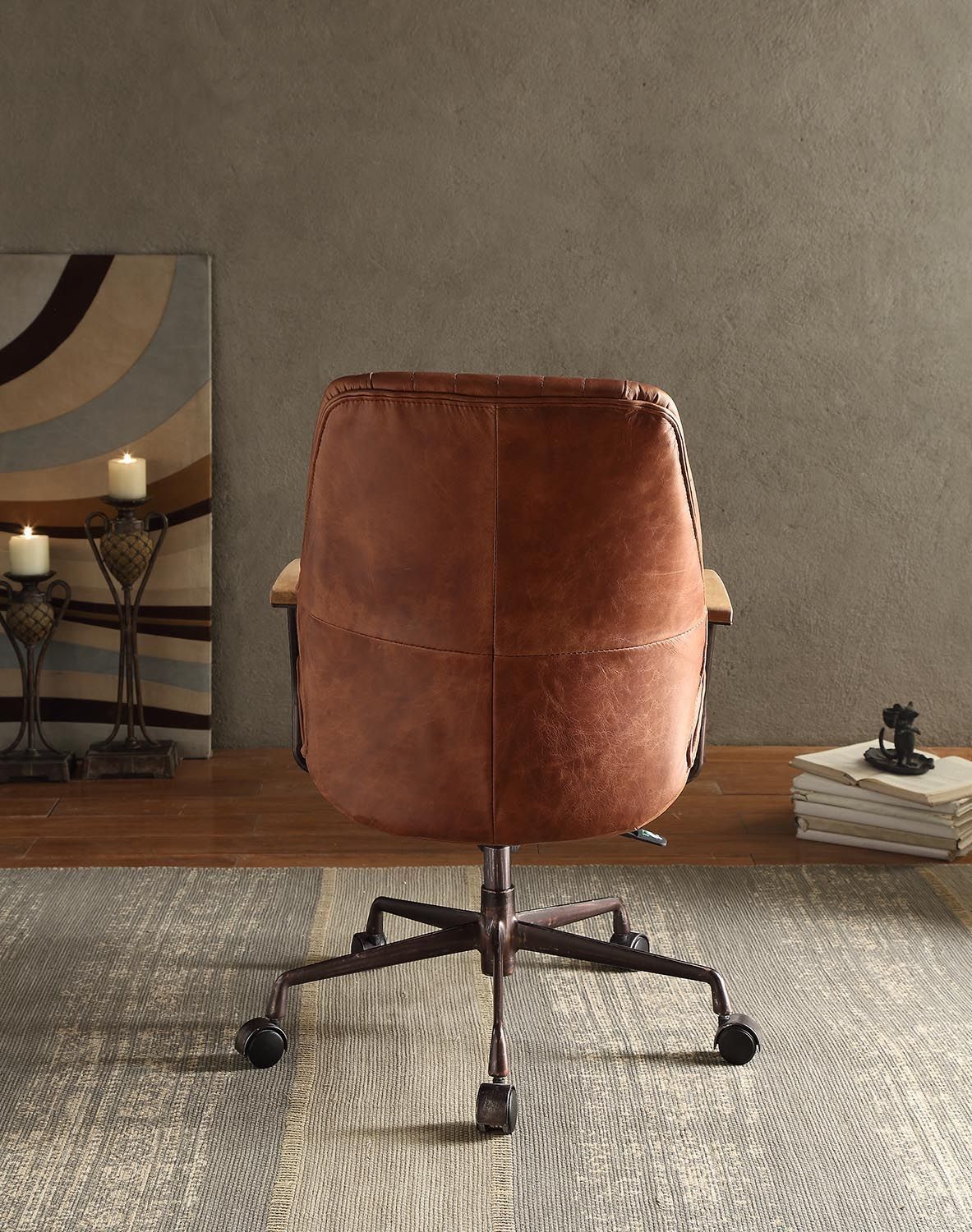 Hamilton Office Chair in Cocoa Top Grain Leather