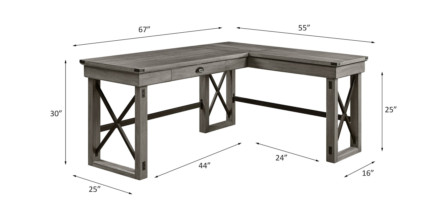 Writing Desk w/Lift Top in Weathered Gray Finish