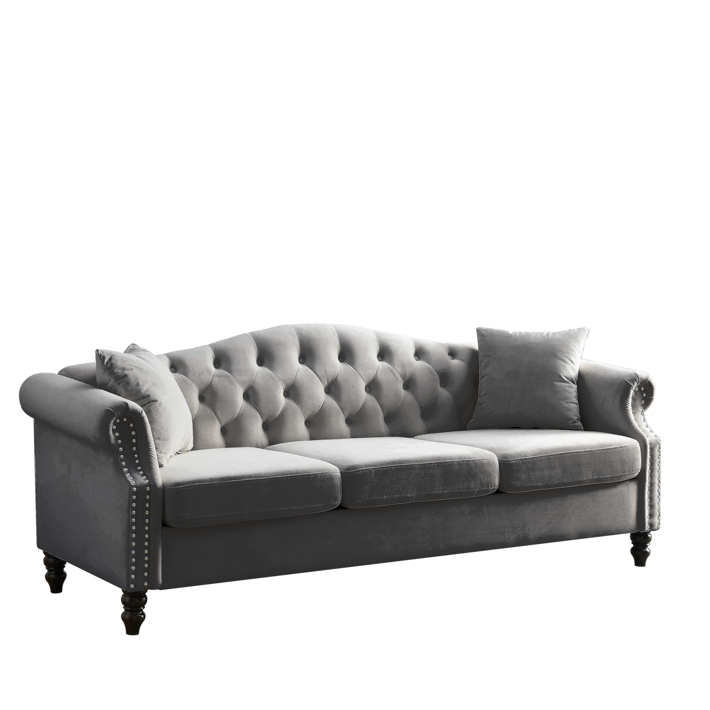 79" Chesterfield Sofa Grey