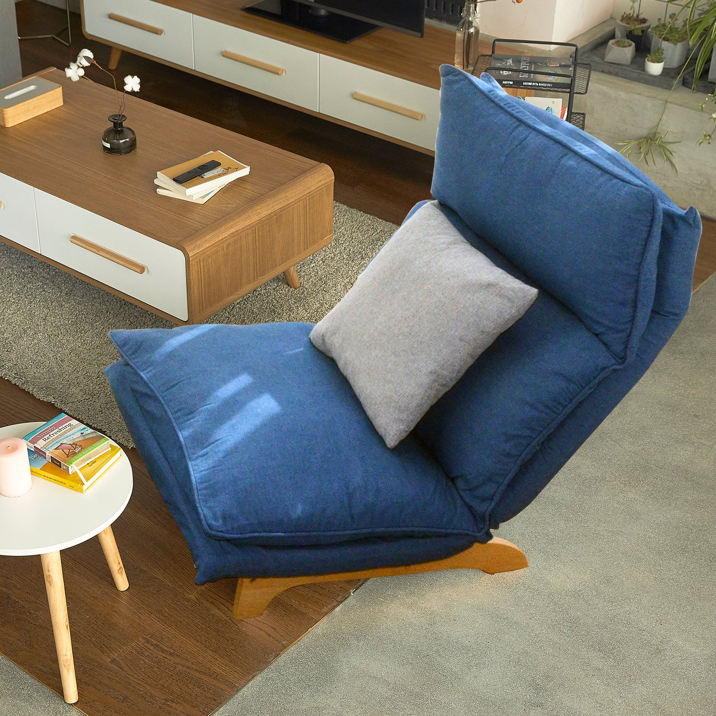 Reclining Floor Game Chair in Blue