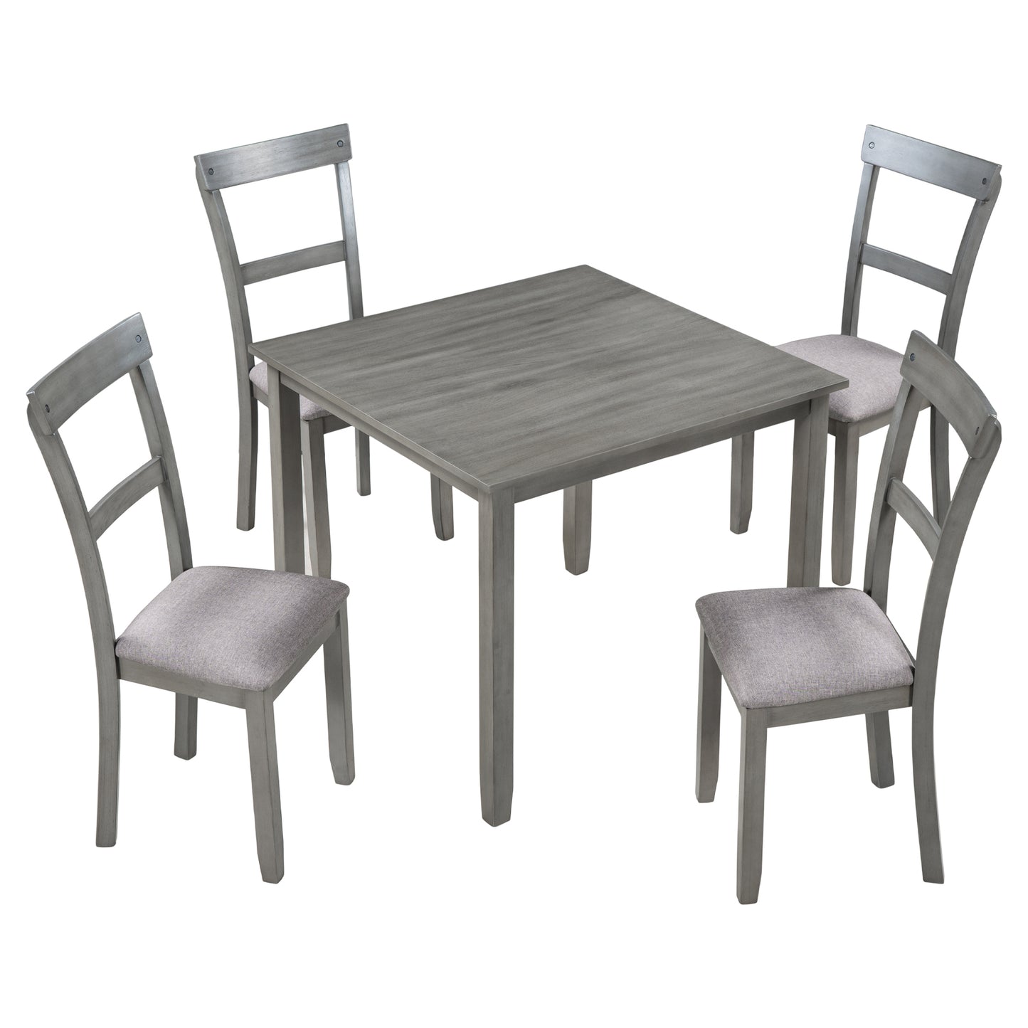 Trex 5 Piece Dining Table Set (Grey)