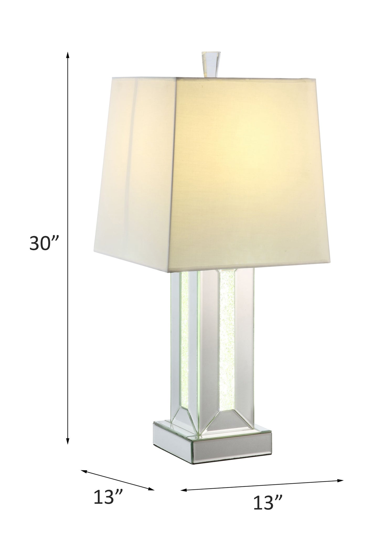 ACME Noralie Mirrored & Faux Stones Table Lamp