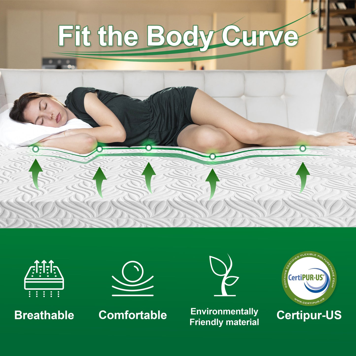 12 Inch Memory Foam Mattress with CertiPUR-US Certified - Full